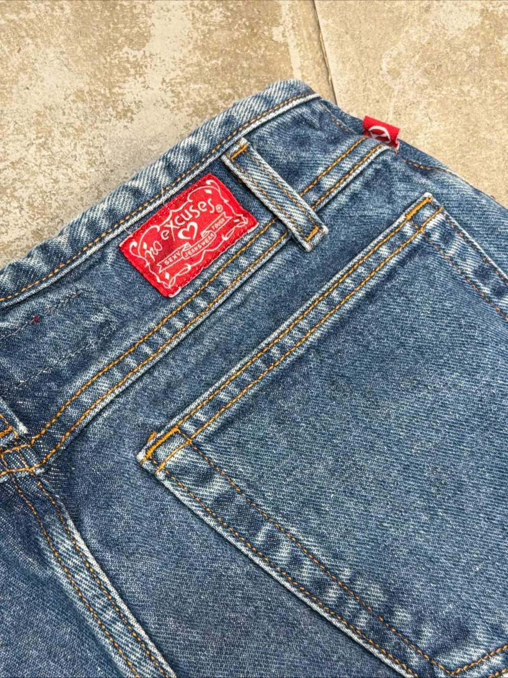 No Excuses Sexy Jeans Wear Bootcut Button Up Size 7/8 Cotton Jeans